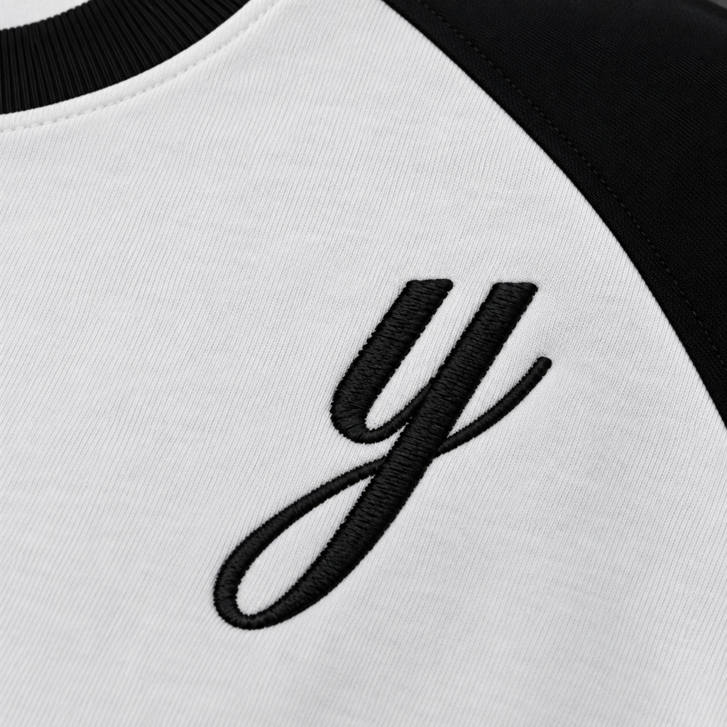 y longsleeve white / black
