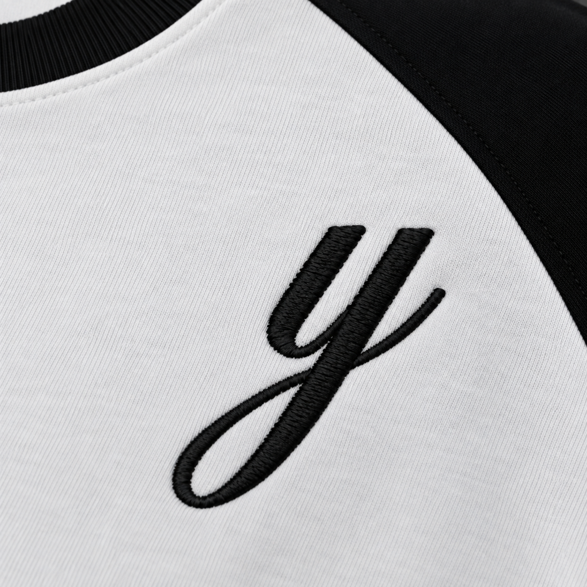 y longsleeve white / black