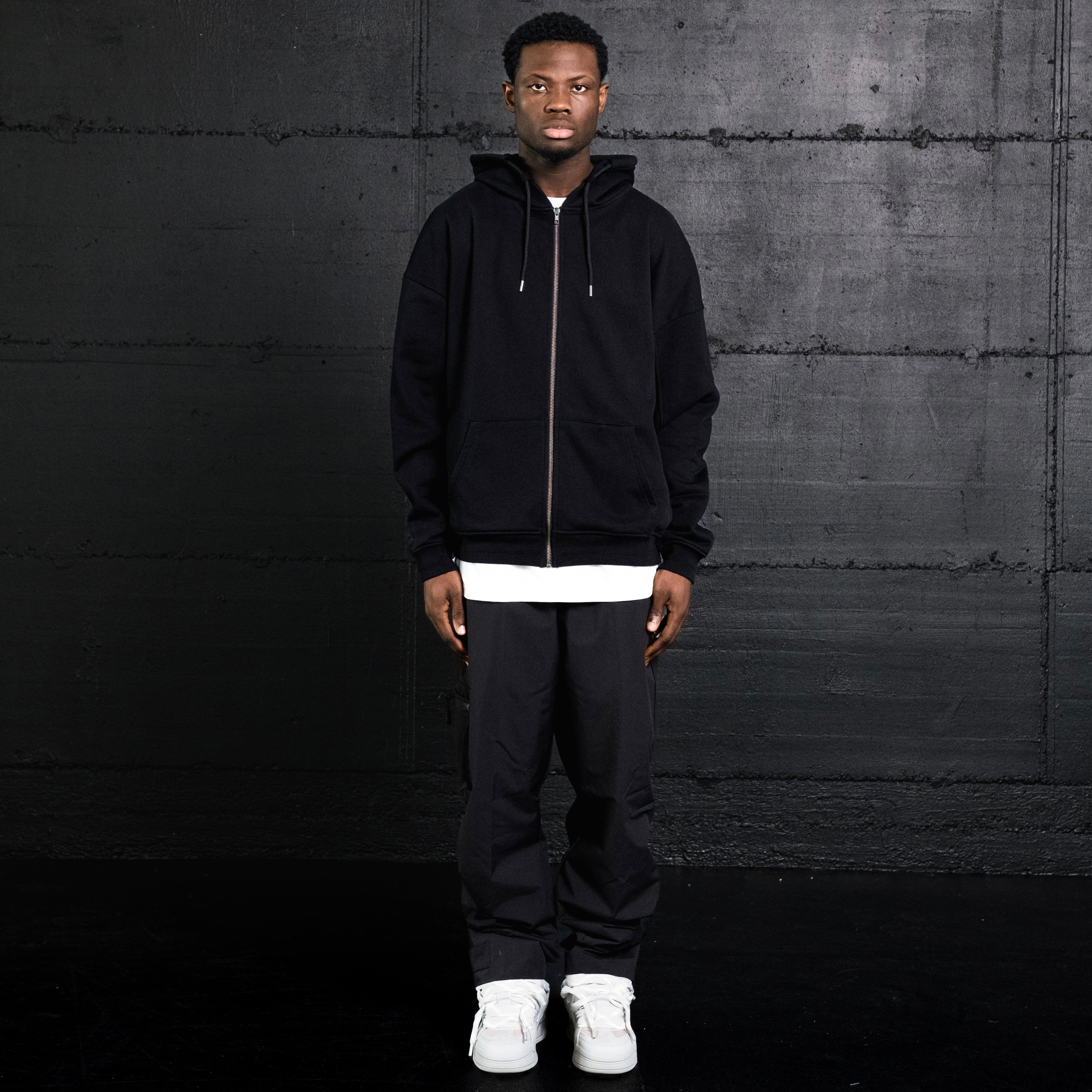 black identity zipper