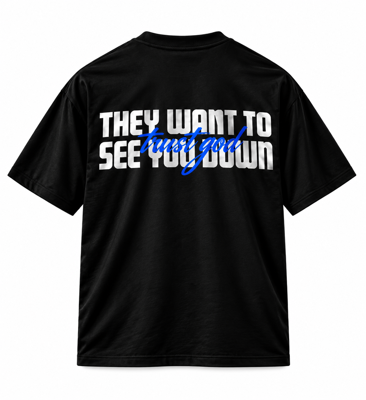 trust god blue tee