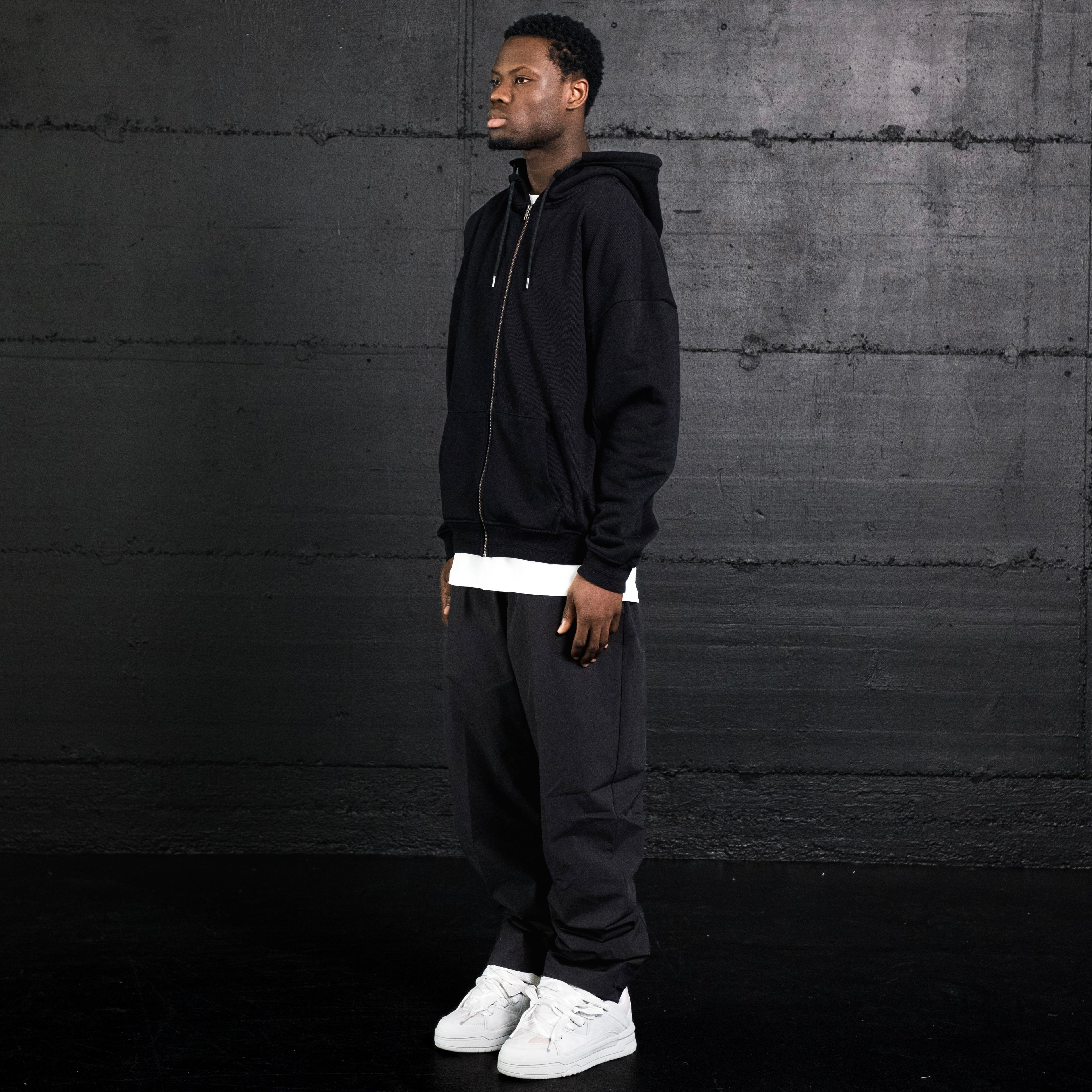 black identity zipper