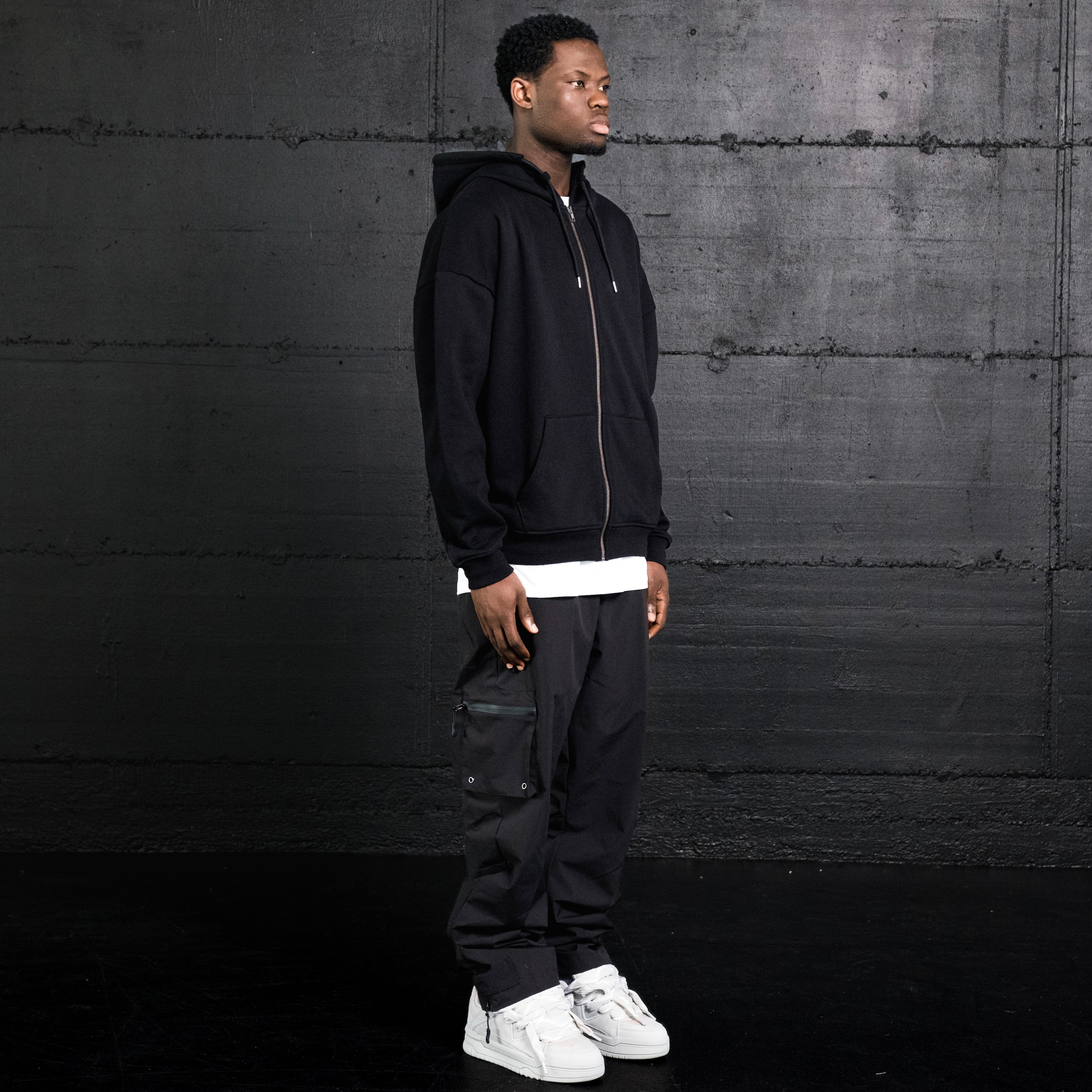 black identity zipper