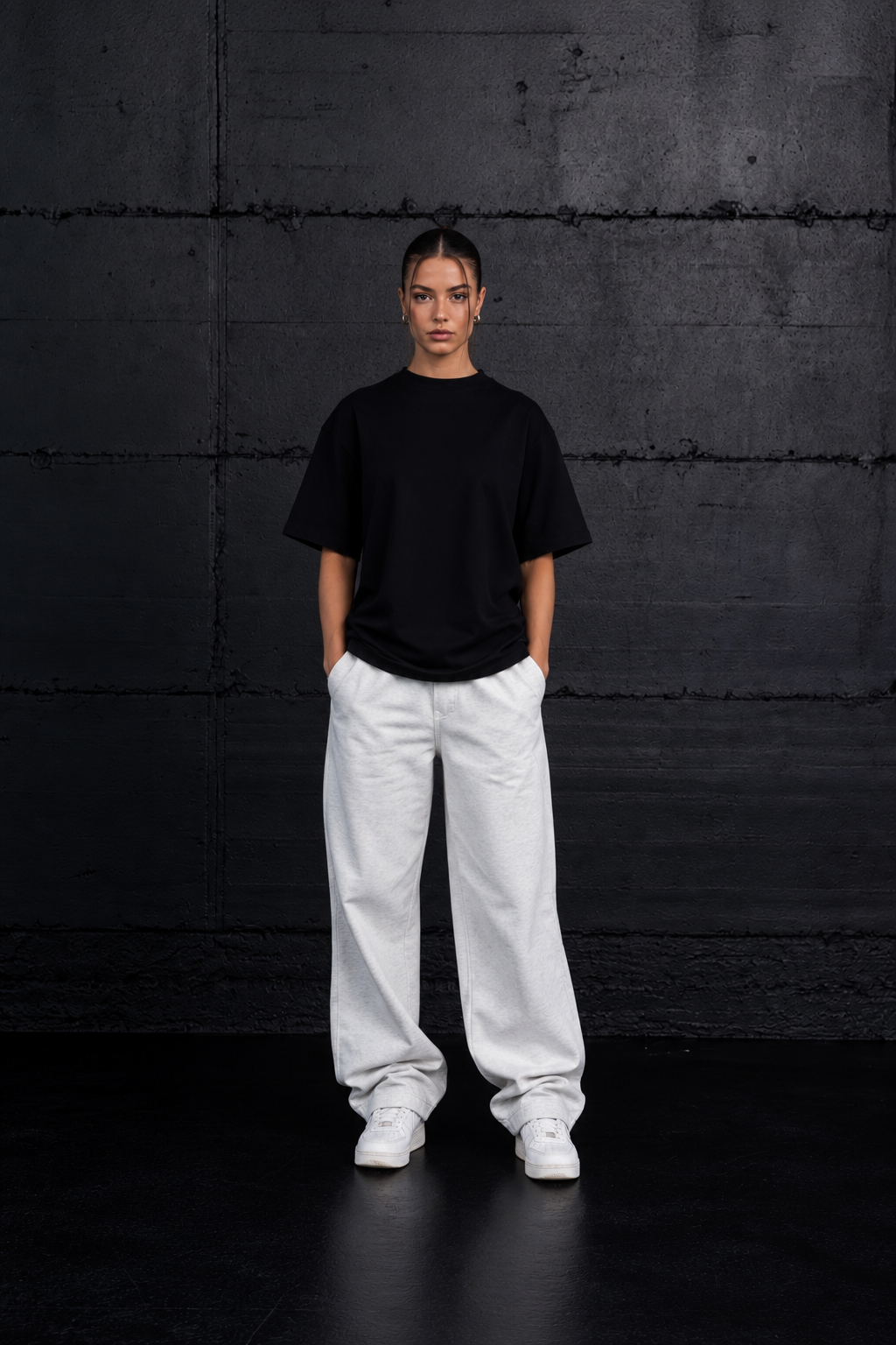 black blank tee
