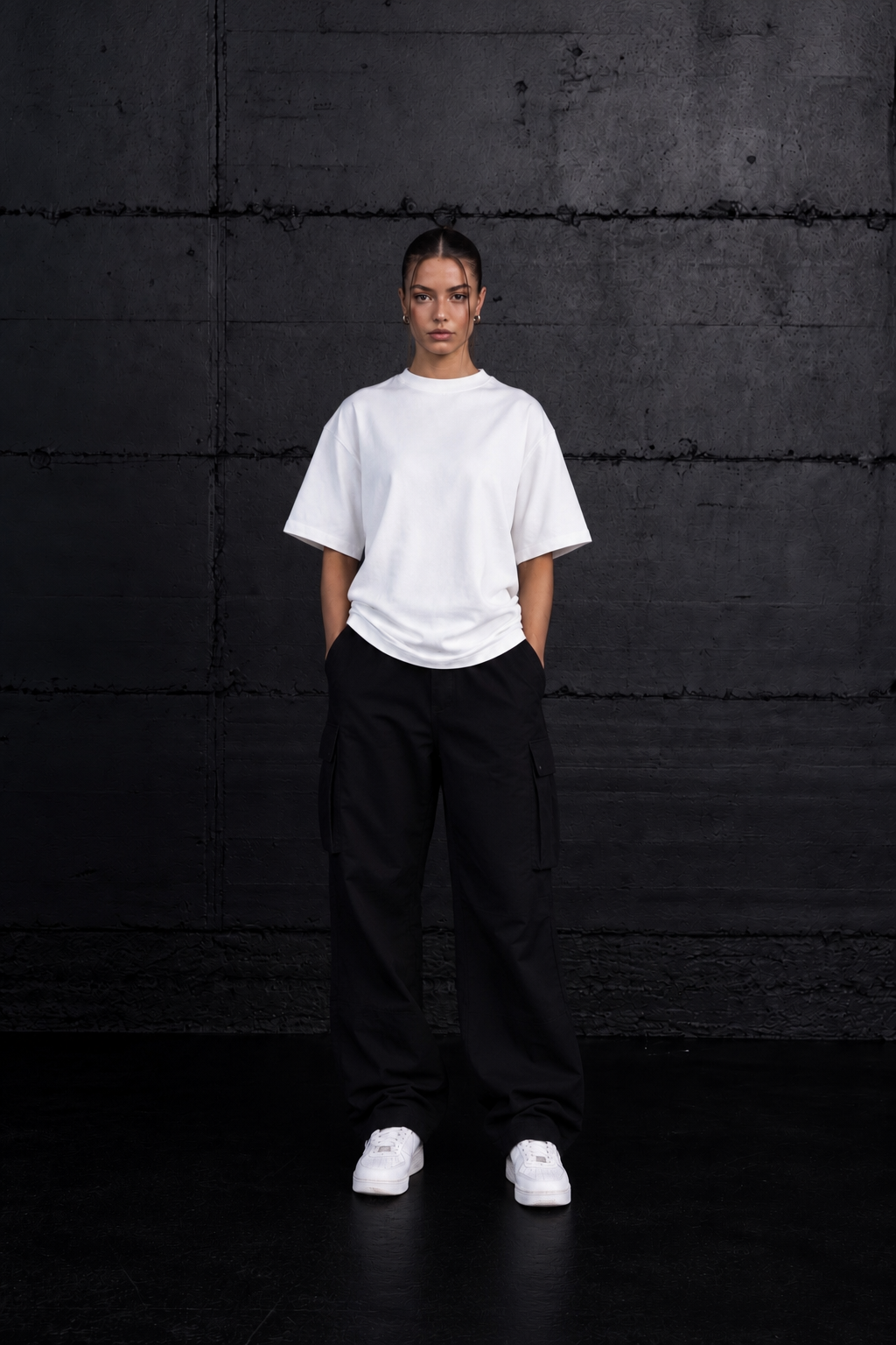 white blank tee
