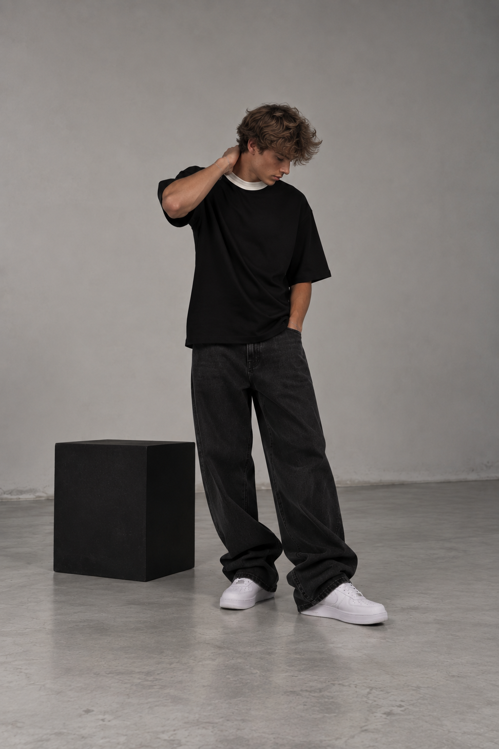 black white tee