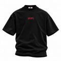 black embroidery tee