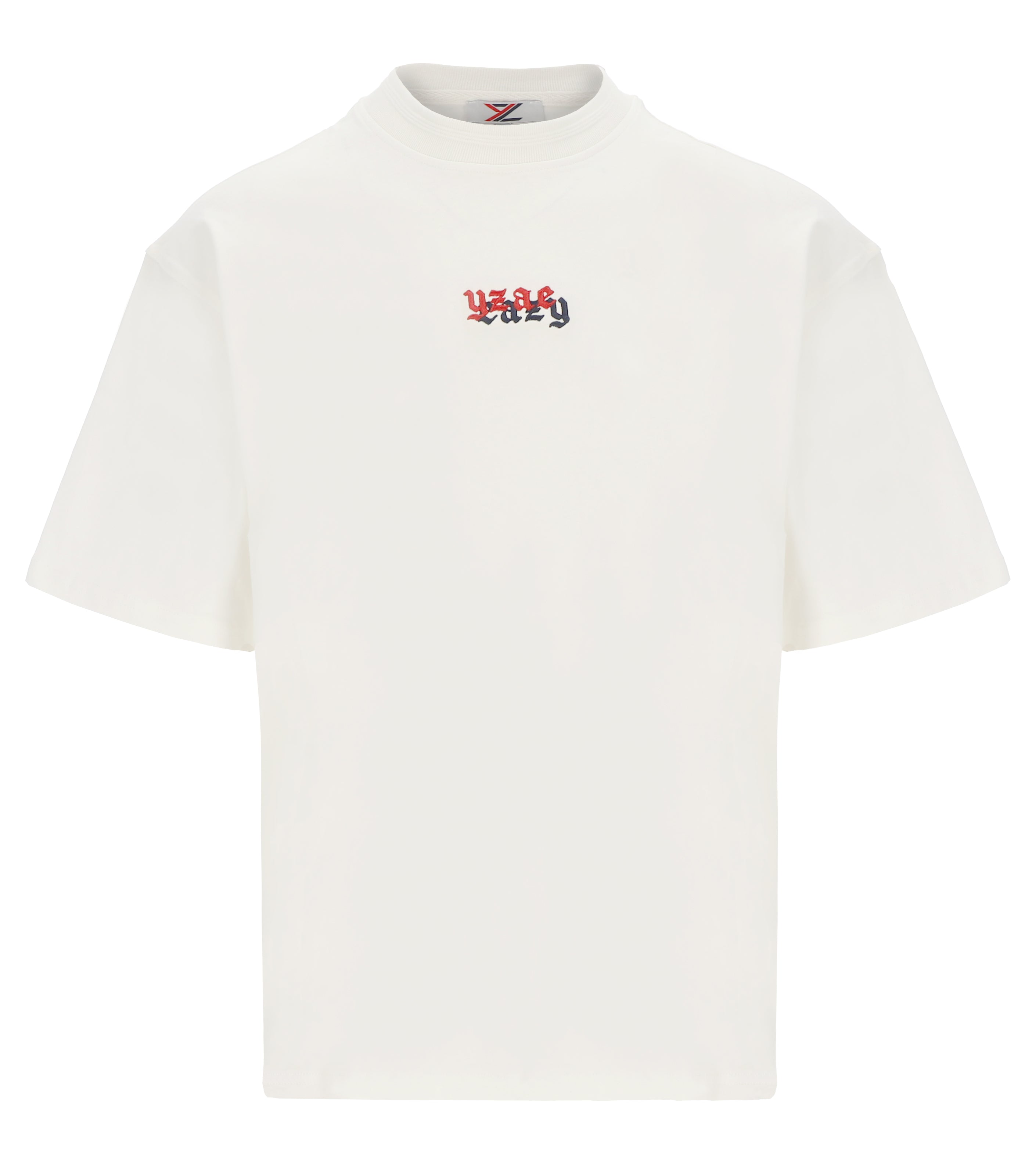 white embroidery tee