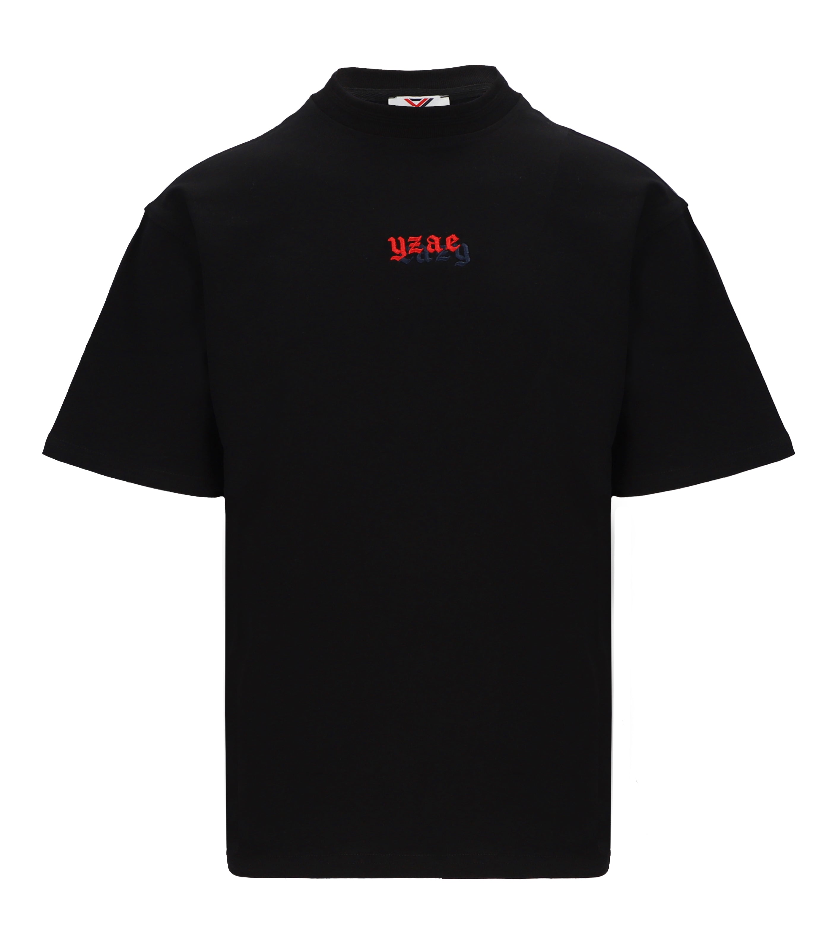 black embroidery tee